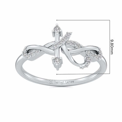 Dazzling K Silver Ring - White Gold - Image 5