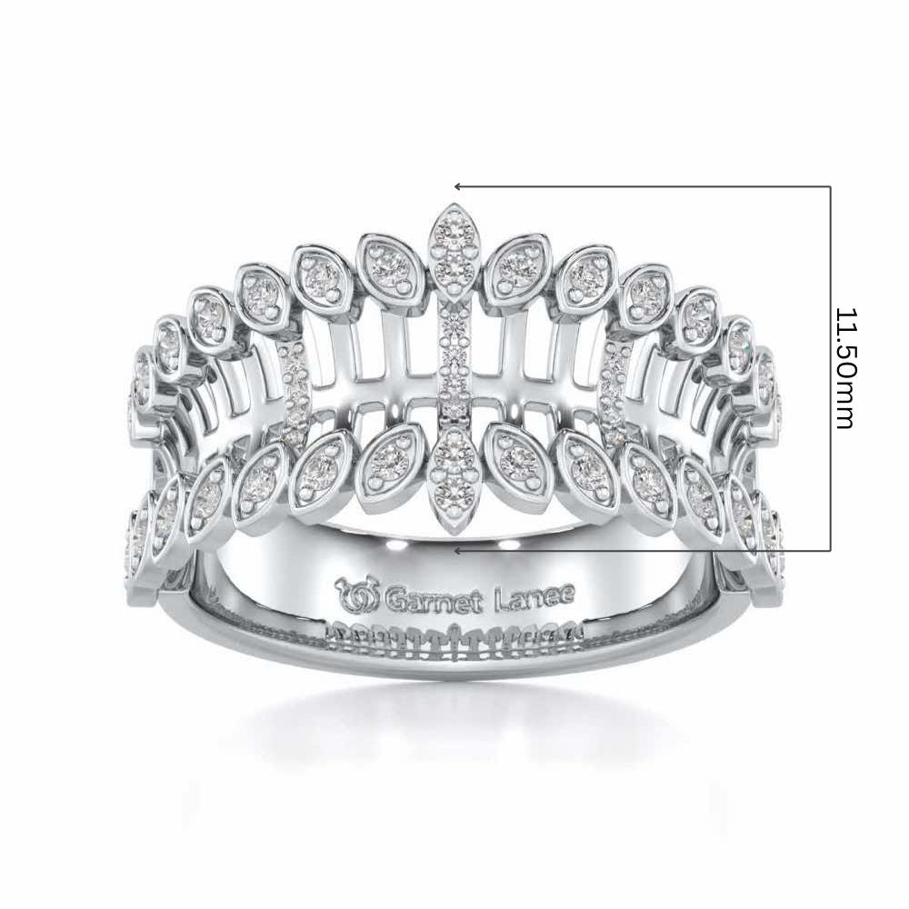 Regal Suave Silver Band Ring - White Gold - Image 5