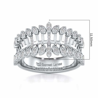 Regal Suave Silver Band Ring - White Gold - Image 5