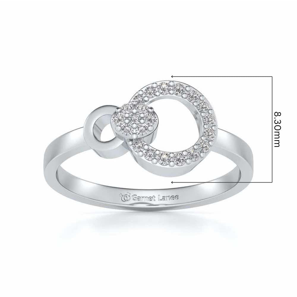 Amaya Silver Ring - White Gold - Image 5