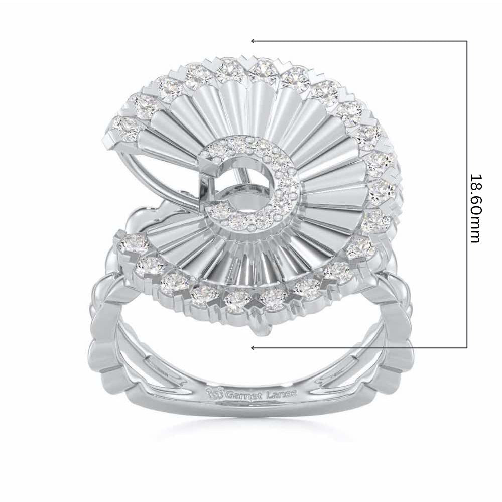 Gem Glimpse Silver Ring - White Gold - Image 5