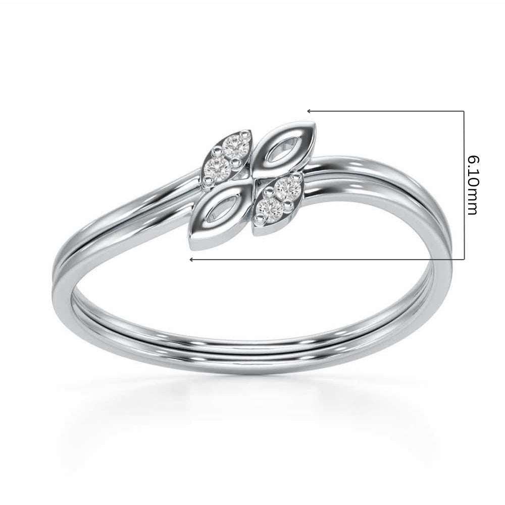 Gleaming Glory Silver Ring - White Gold - Image 5