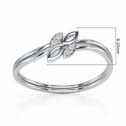 Gleaming Glory Silver Ring - White Gold - Image 5