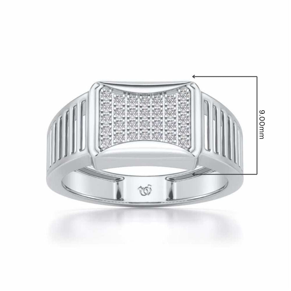 Noble Silver Ring For Men - White Gold - Image 5