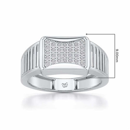 Noble Silver Ring For Men - White Gold - Image 5