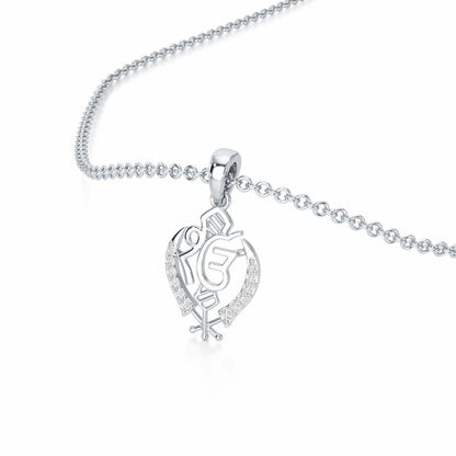 Onkar Supreme Silver Pendant - White Gold - Image 2