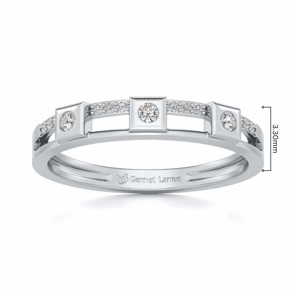 Evangelistic Silver Band Ring - White Gold - Image 5