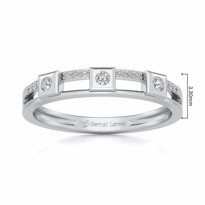Evangelistic Silver Band Ring - White Gold - Image 5