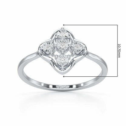 Glowy Terrain Silver Ring - White Gold - Image 2