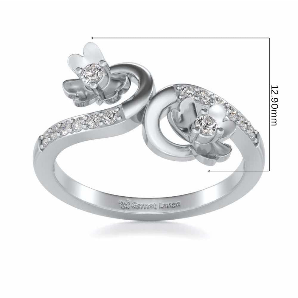 Together Silver Ring - White Gold - Image 5