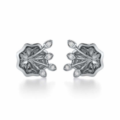Vibrant Twigs Silver Earrings - White Gold - Image 2