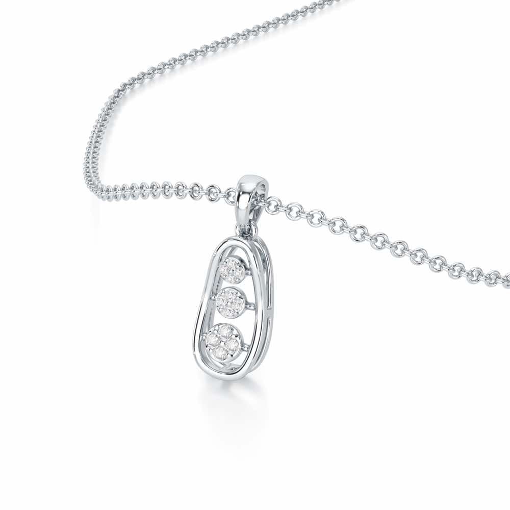 Twilight Spark Silver Pendant - White Gold - Image 2