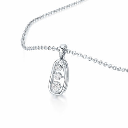 Twilight Spark Silver Pendant - White Gold - Image 2