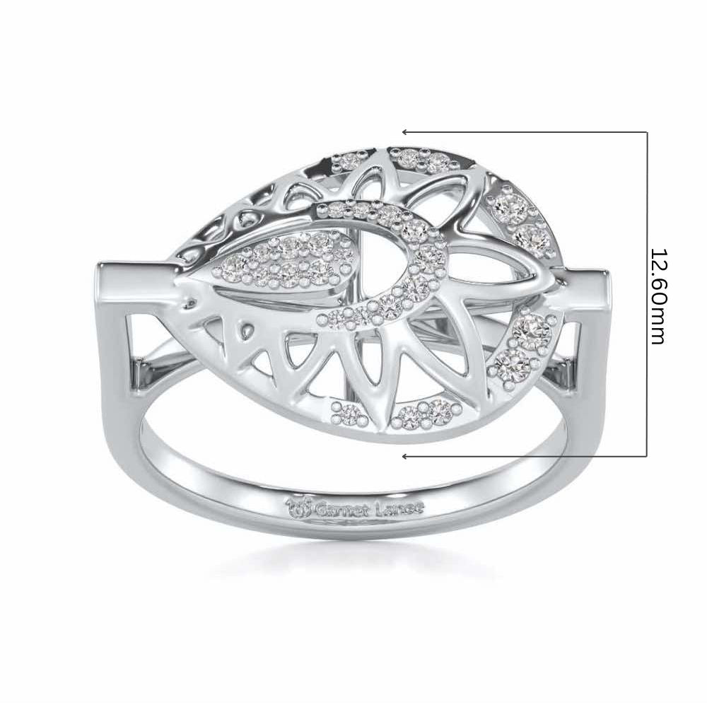Pristine Snow Silver Ring - White Gold - Image 5