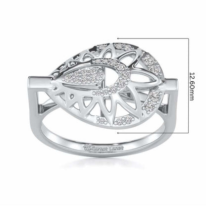 Pristine Snow Silver Ring - White Gold - Image 5