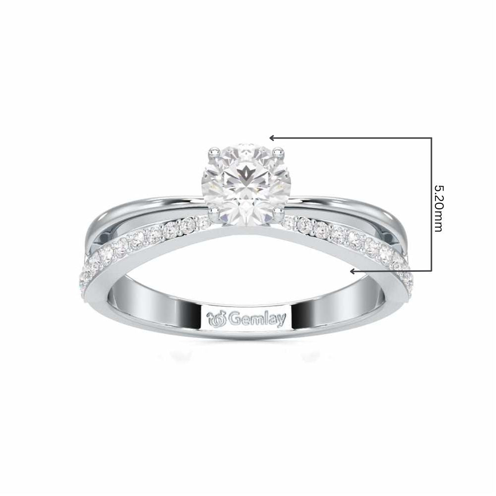 Aceede Solitaire Ring - White Gold - Image 5