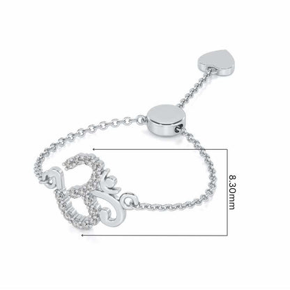 Shiv Adjustable Silver Ring - White Gold - Image 5