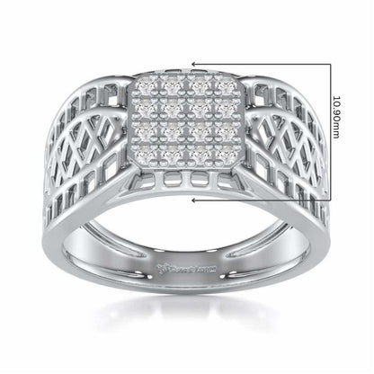 Sarankar Silver Ring For Men - White Gold - Image 5