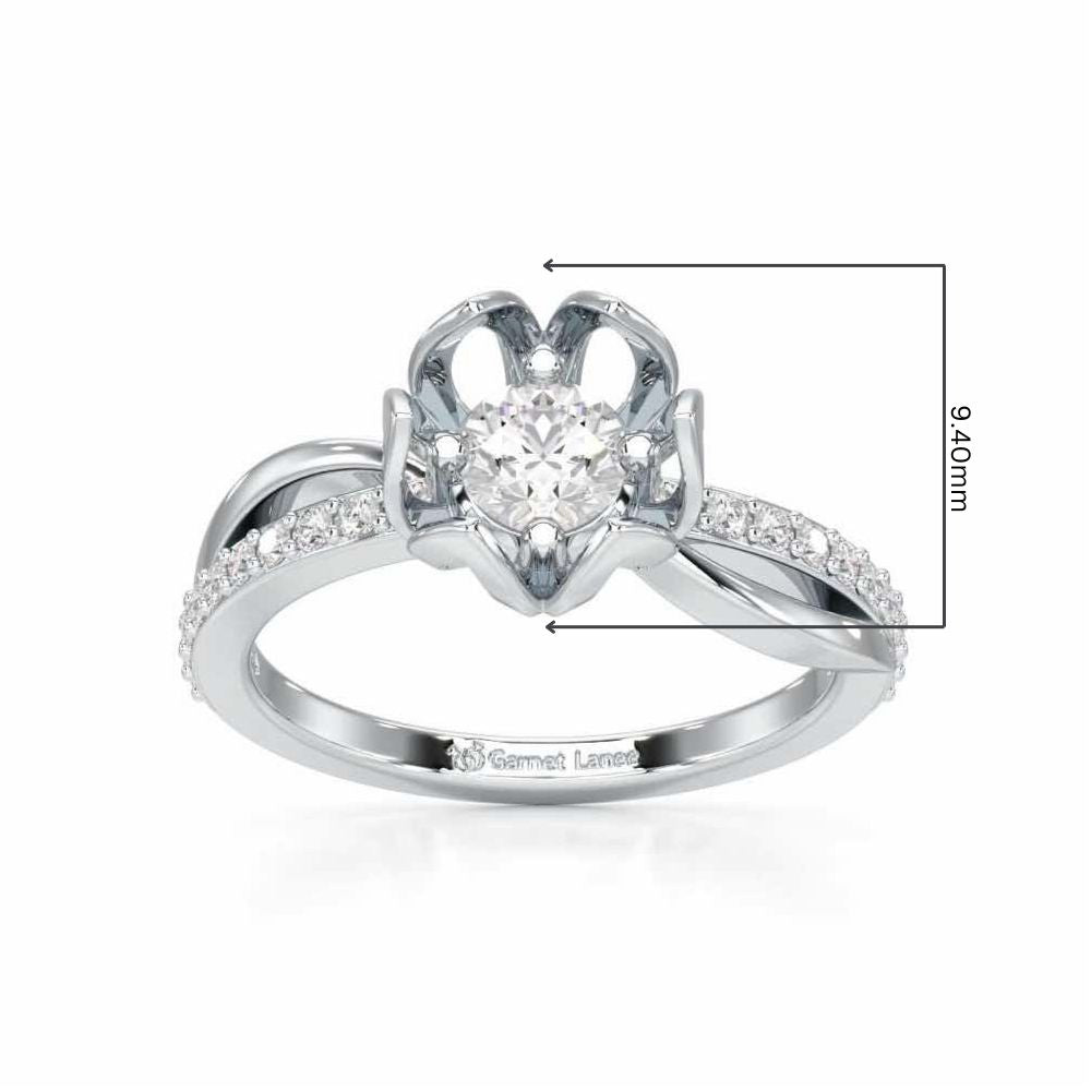Imperial Sparkle Solitaire Ring - White Gold - Image 5