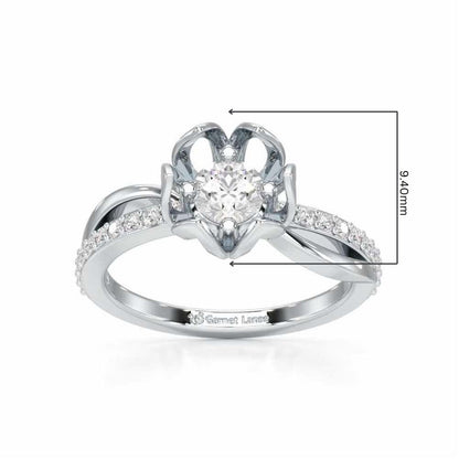 Imperial Sparkle Solitaire Ring - White Gold - Image 5