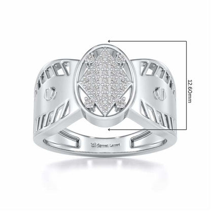 Valorous Silver Ring For Men - White Gold - Image 5