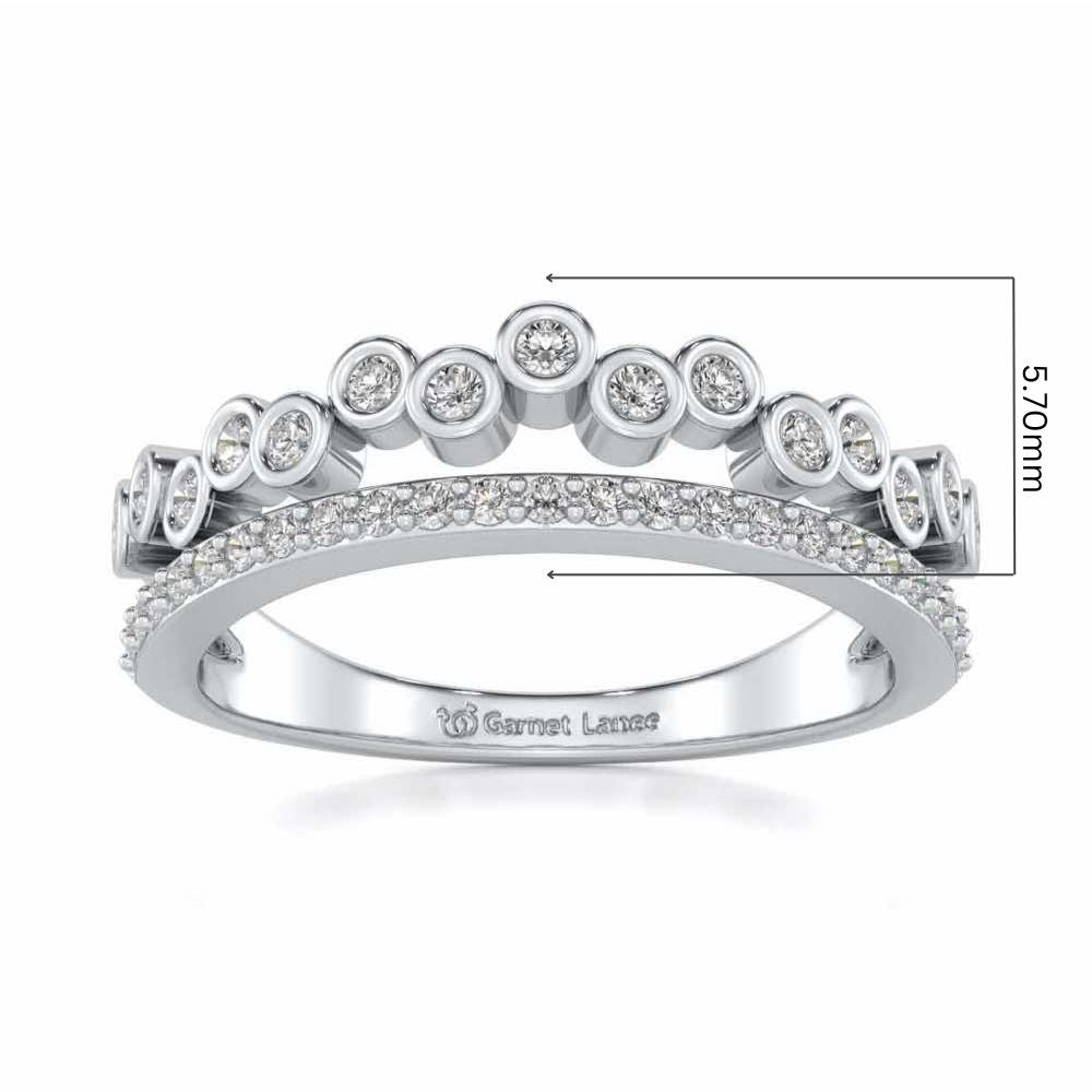 Dance Drops Silver Ring - White Gold - Image 5