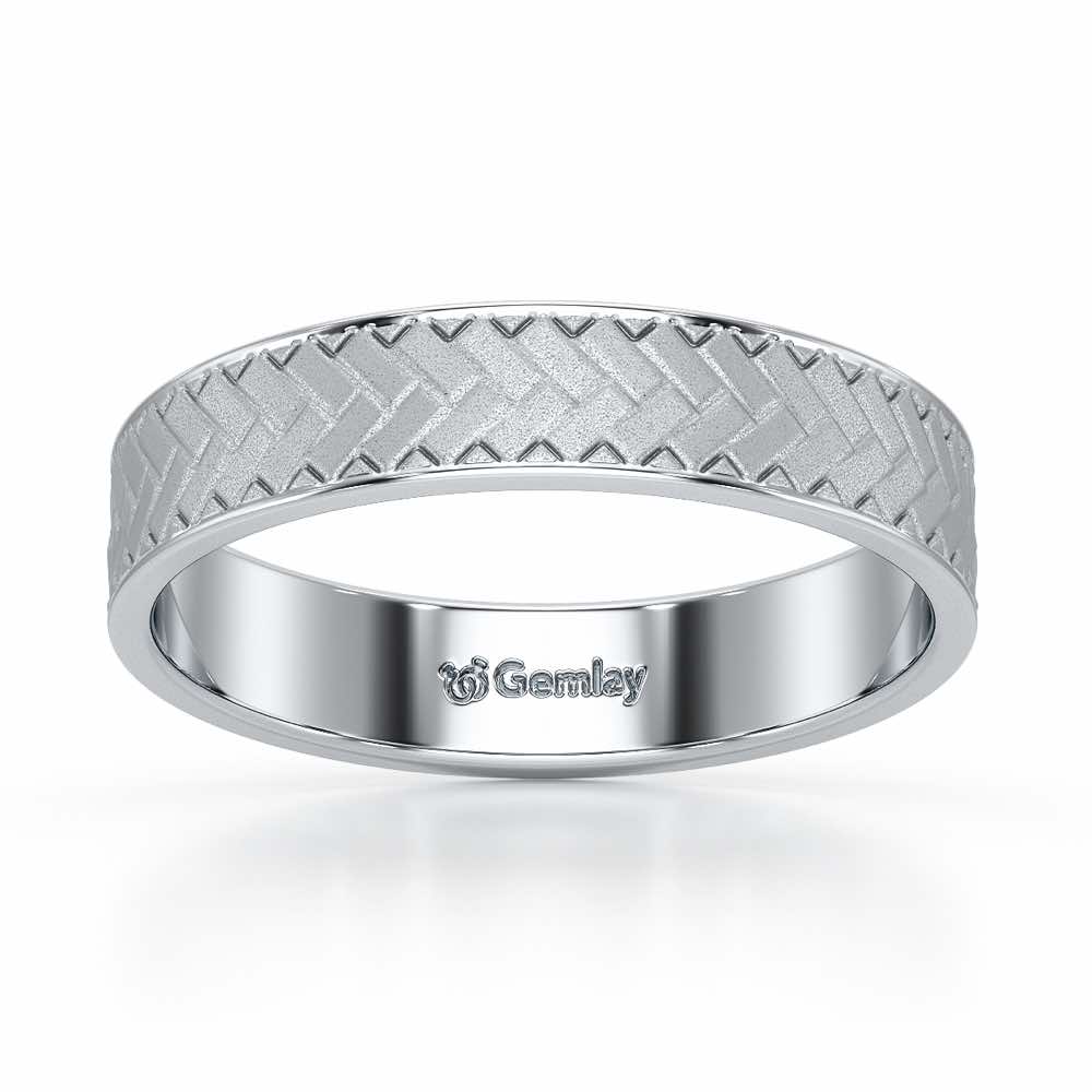 Isla Silver Ring - White Gold - Image 2