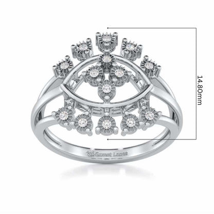 Glinting one Silver Ring - White Gold - Image 5