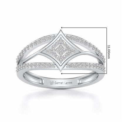 Divine Shine Silver Ring For Men - White Gold - Image 5
