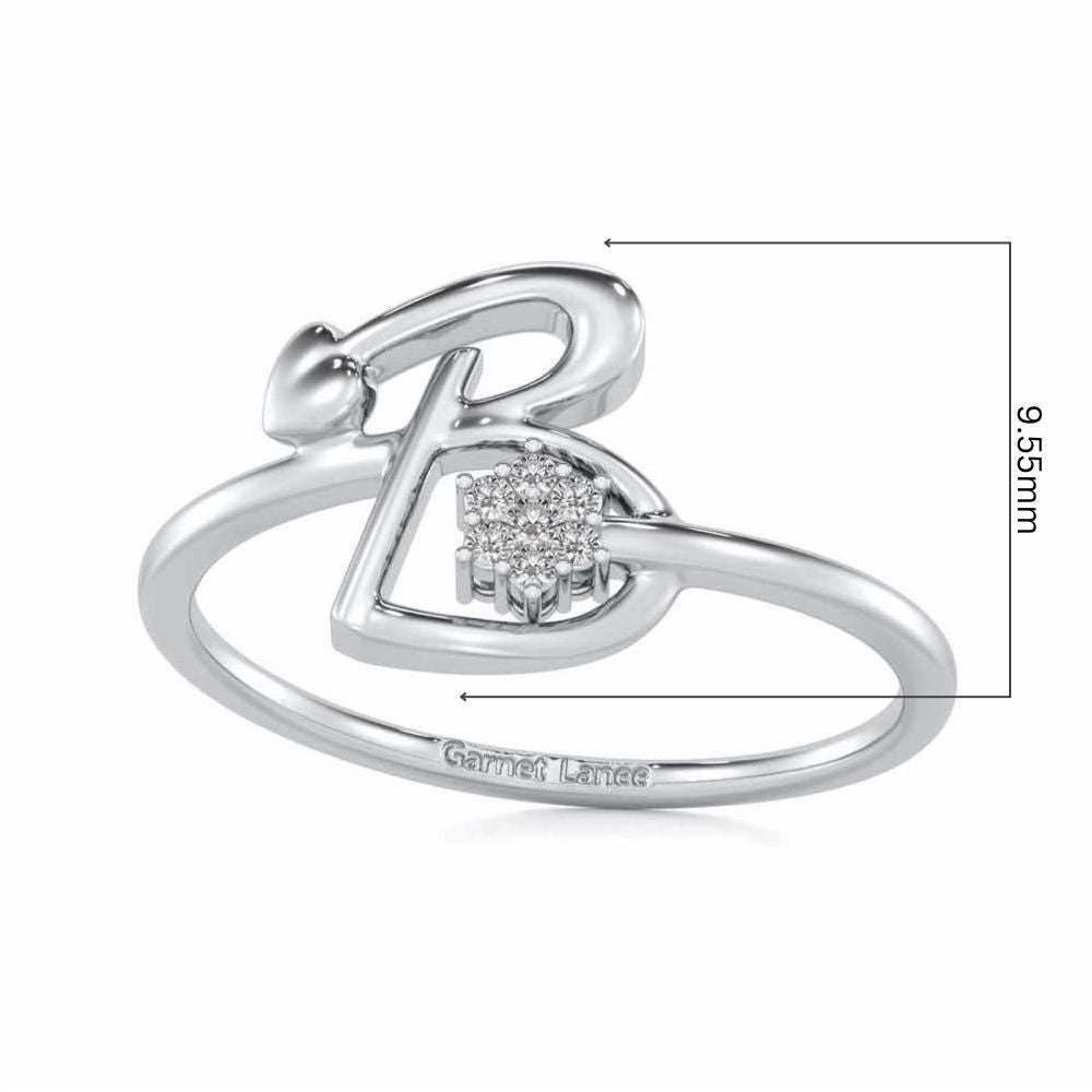 Flora B Silver Ring - White Gold - Image 5