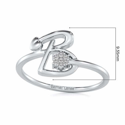 Flora B Silver Ring - White Gold - Image 5