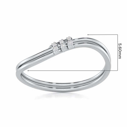 Celestial Charm Silver Ring - White Gold - Image 5