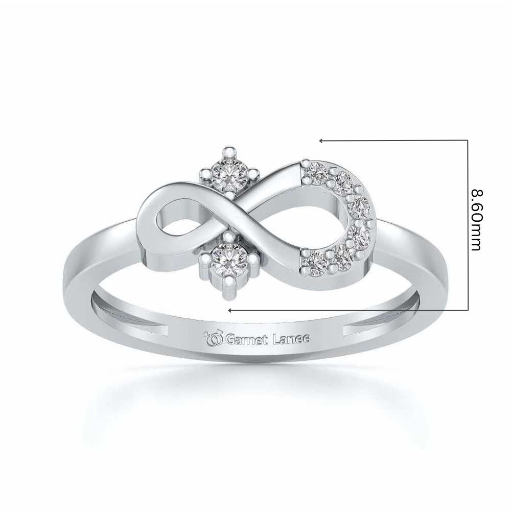 Adhya Silver Ring - White Gold - Image 5