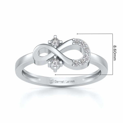 Adhya Silver Ring - White Gold - Image 5