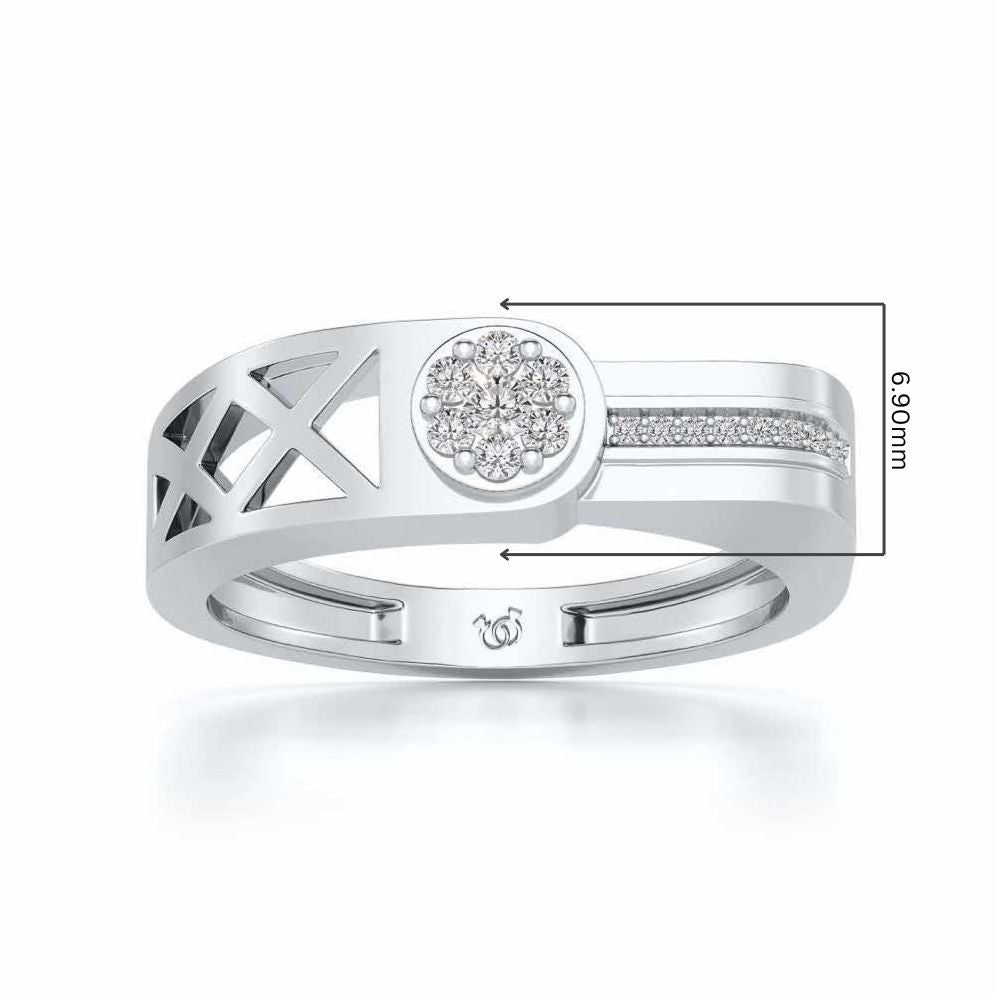 Distinct ring For Men - White Gold - Image 5