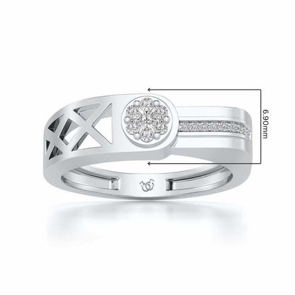 Distinct ring For Men - White Gold - Image 5