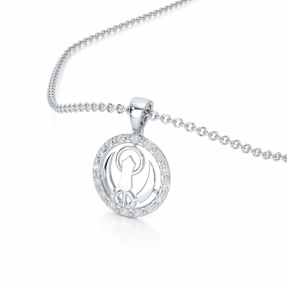Khalsa Blessing Silver Pendant - White Gold - Image 2