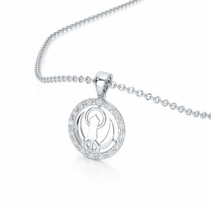 Khalsa Blessing Silver Pendant - White Gold - Image 2