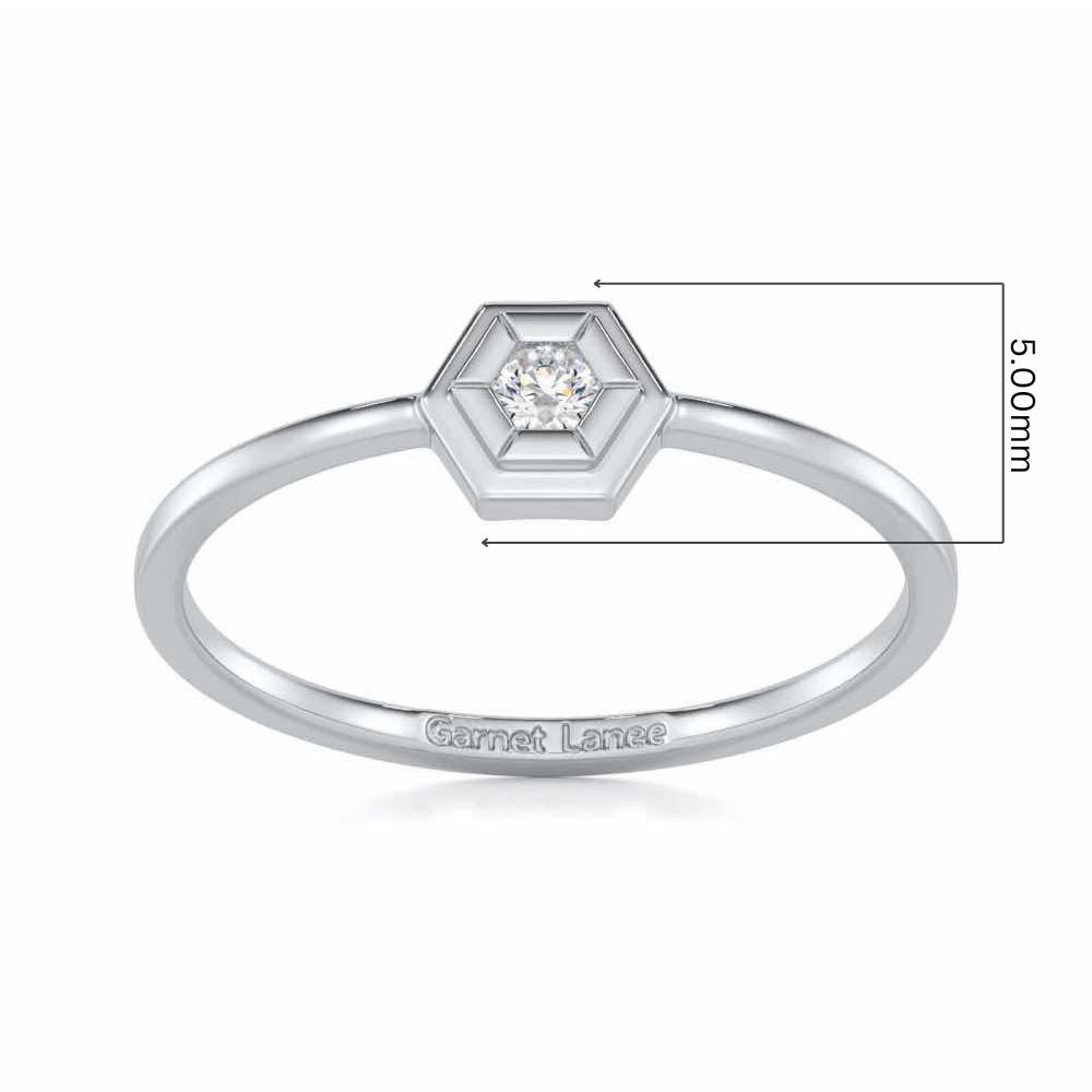 Classic Elegance Silver Ring - White Gold - Image 5