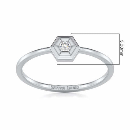Classic Elegance Silver Ring - White Gold - Image 5