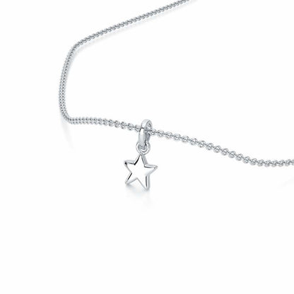 Mini Star Gold Pendant - White Gold - Image 2