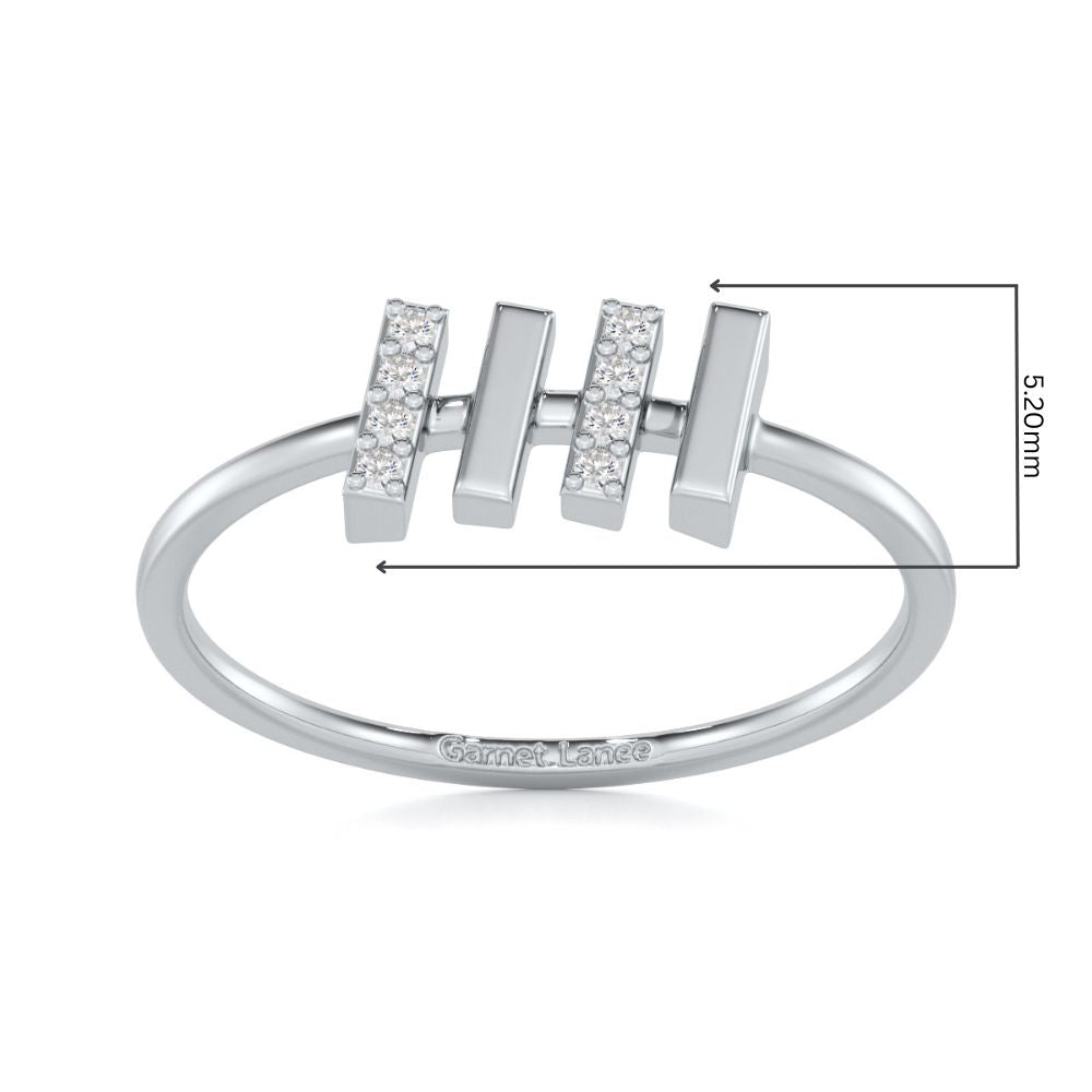 Precious Passion Silver Ring - White Gold - Image 2