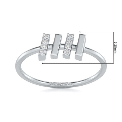 Precious Passion Silver Ring - White Gold - Image 2