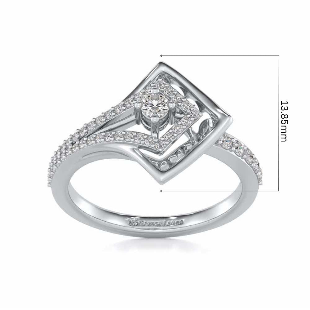 Arrow Eye Silver Ring - White Gold - Image 5