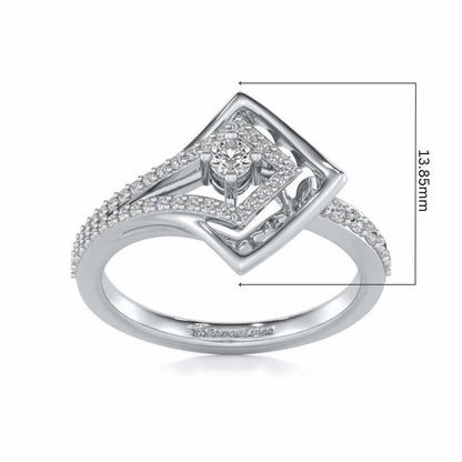 Arrow Eye Silver Ring - White Gold - Image 5