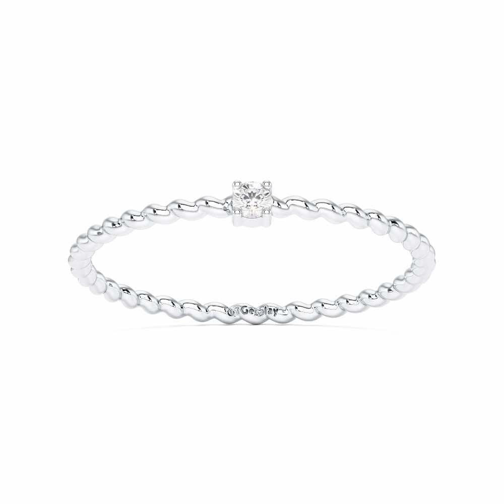 Glow Muse Women Silver Ring - White Gold - Image 2