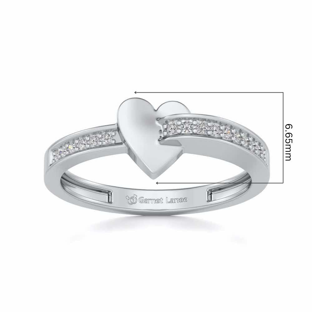Grab My Heart Ring - White Gold - Image 5