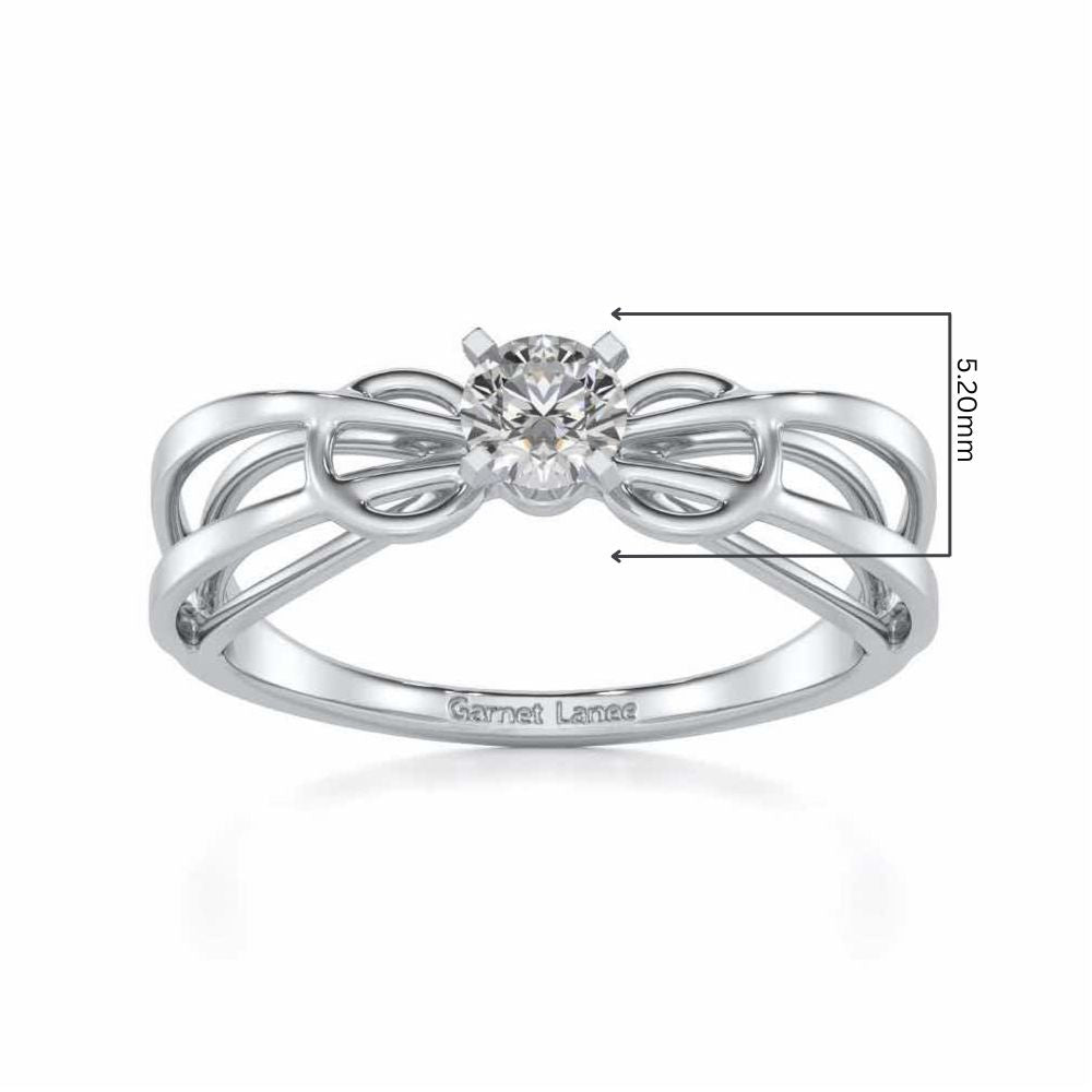 Shahreen Solitaire Ring - White Gold - Image 5