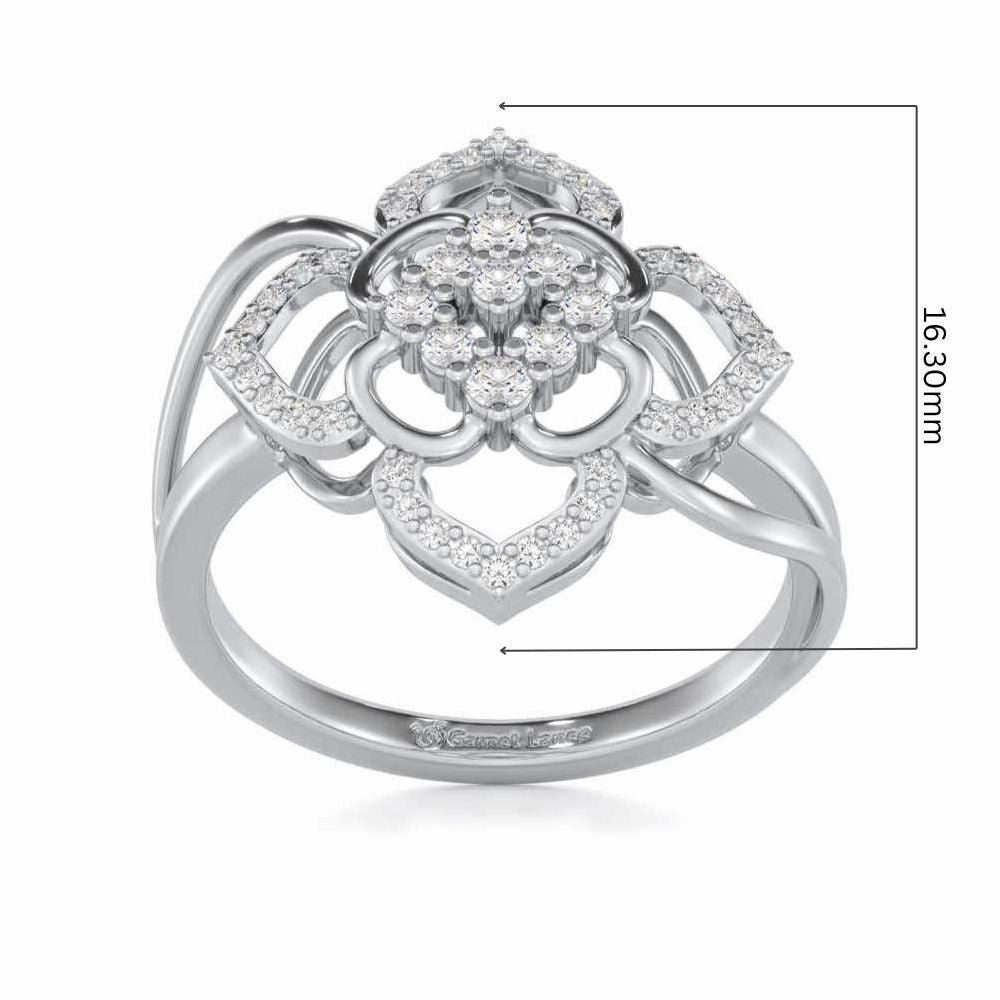 Chanting Shine Silver Ring - White Gold - Image 5