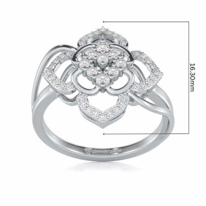 Chanting Shine Silver Ring - White Gold - Image 5